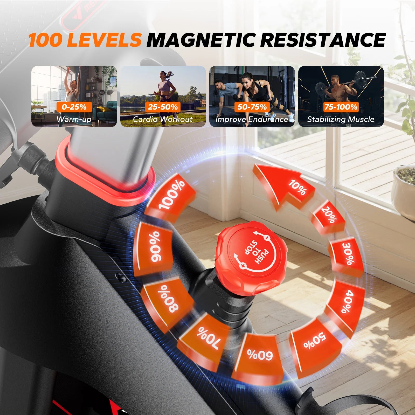 MERACH Exercise Bike S38 Indoor Cycling Magnetic Resistance