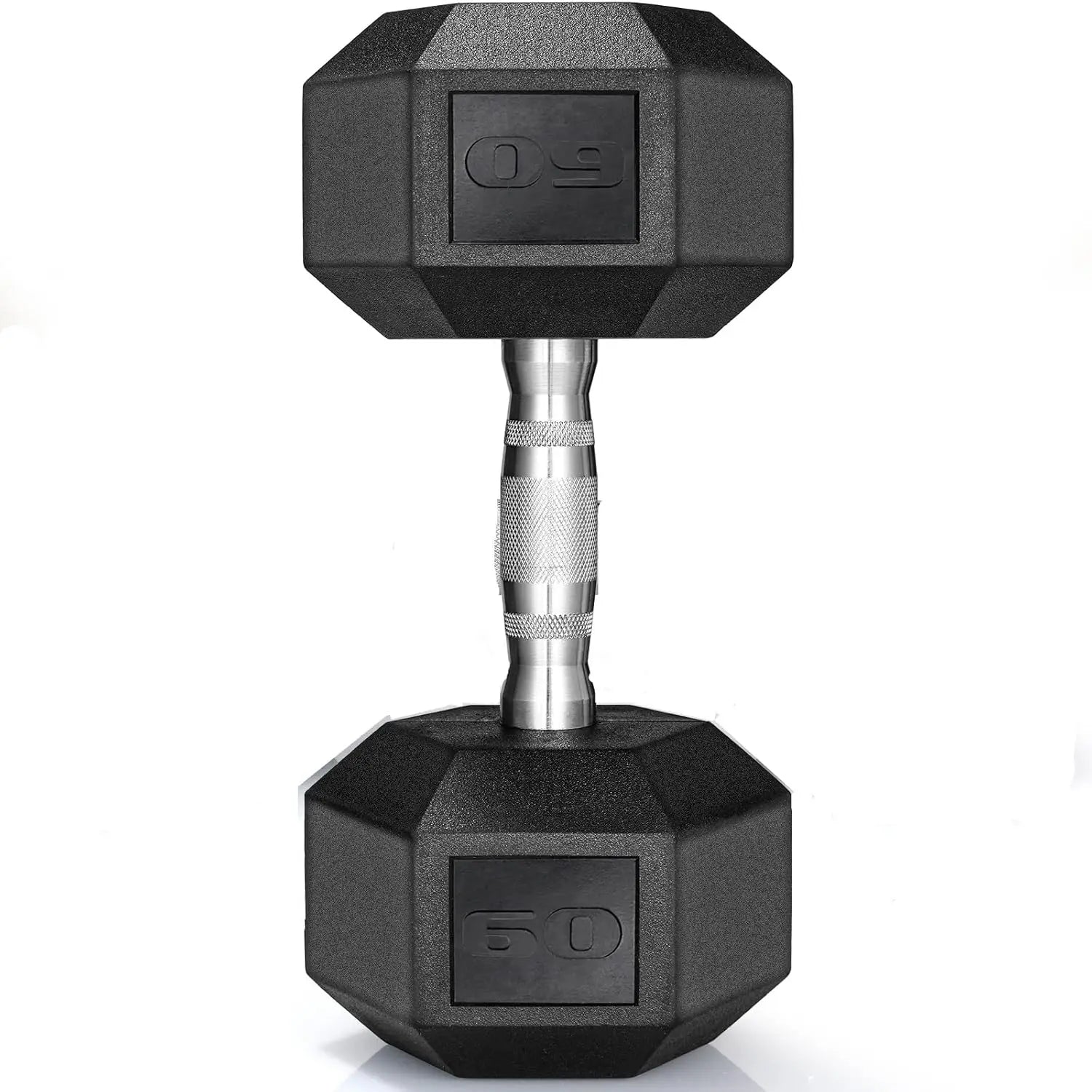 Rubber Hex Dumbbell Hand Weight, 30-75LB Dumbbells