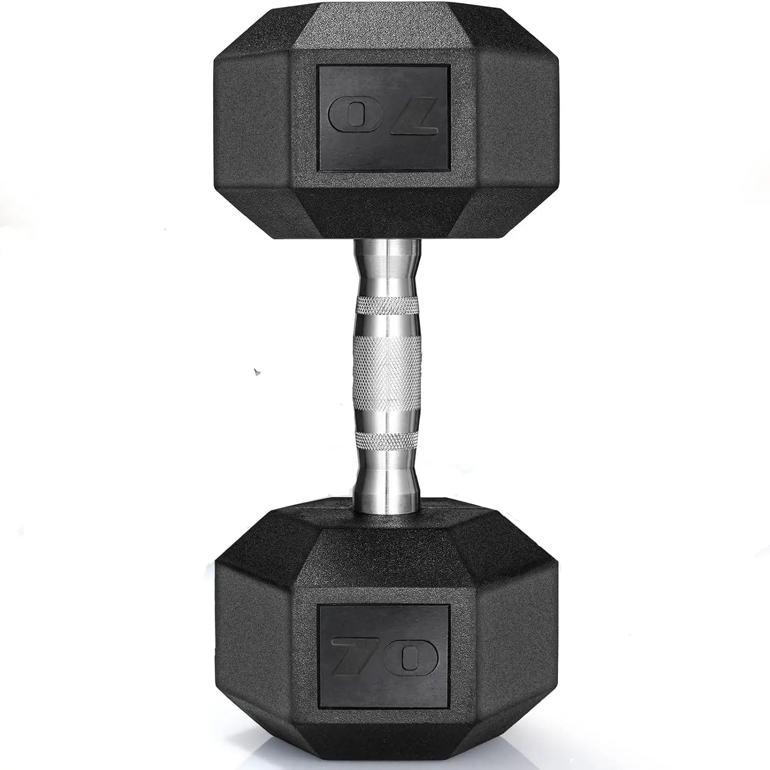 Rubber Hex Dumbbell Hand Weight, 30-75LB Dumbbells
