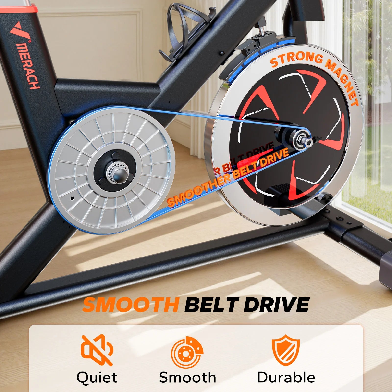 MERACH Exercise Bike S38 Indoor Cycling Magnetic Resistance