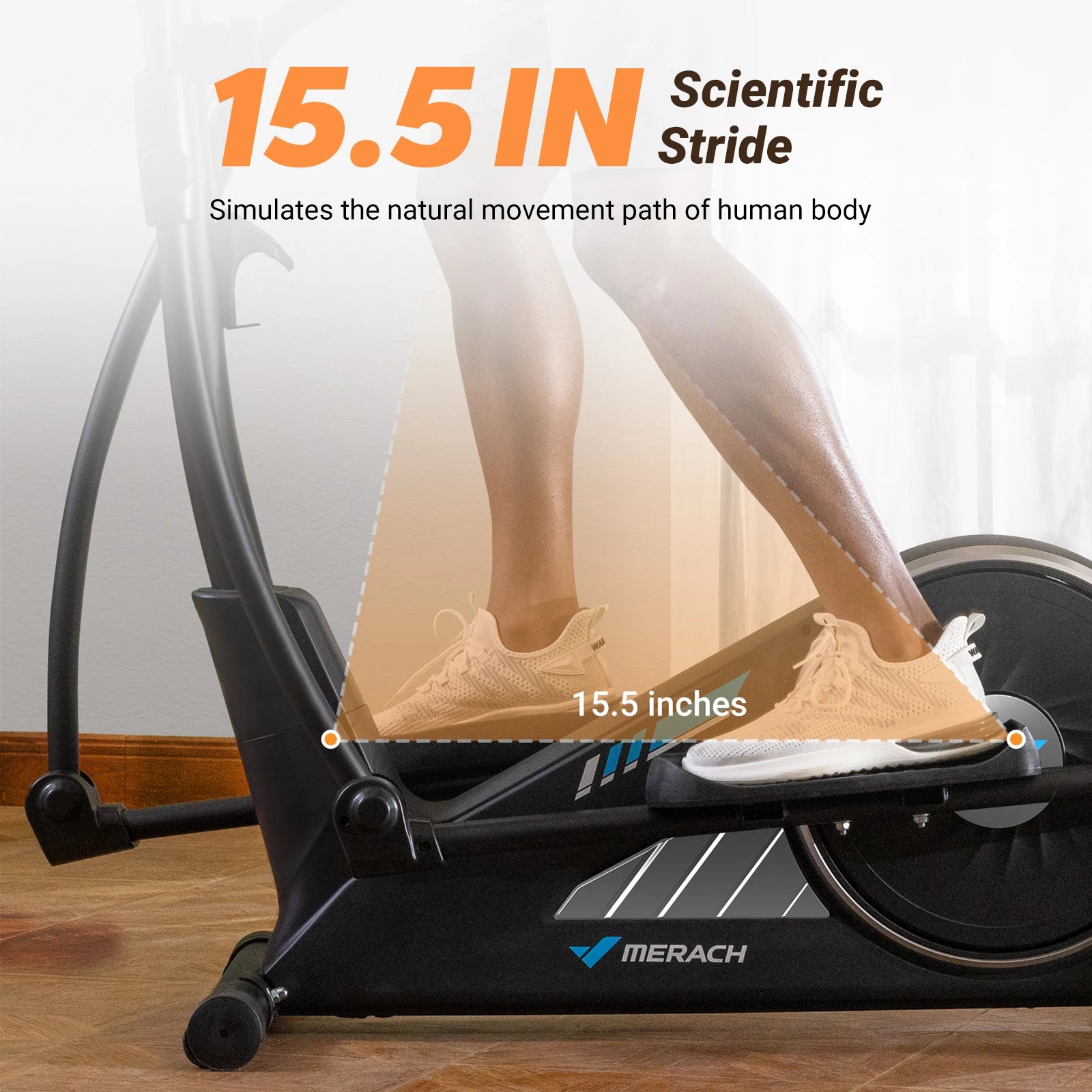 MERACH Elliptical Machine  Hyper-Quiet Magnetic Drive System