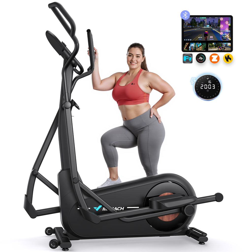 MERACH Elliptical Exercise Machine with 18.5IN Stride