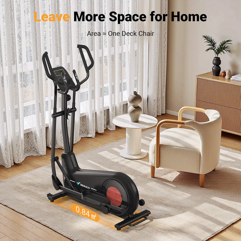MERACH Elliptical Exercise Machine with 18.5IN Stride