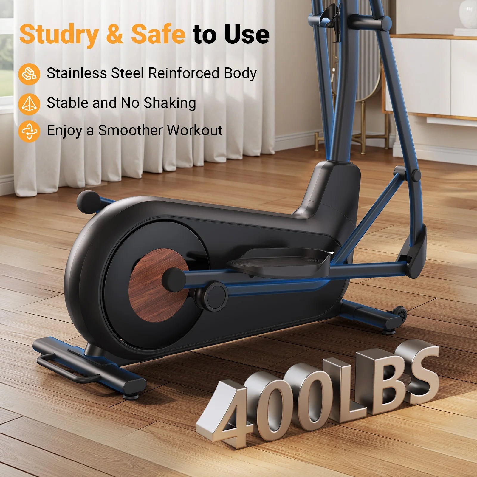 MERACH Elliptical Exercise Machine with 18.5IN Stride