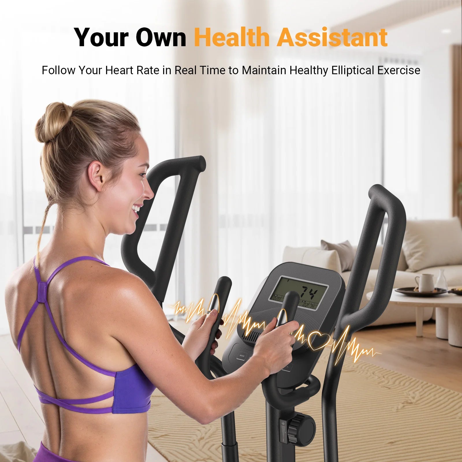 MERACH Elliptical Exercise Machine with 18.5IN Stride