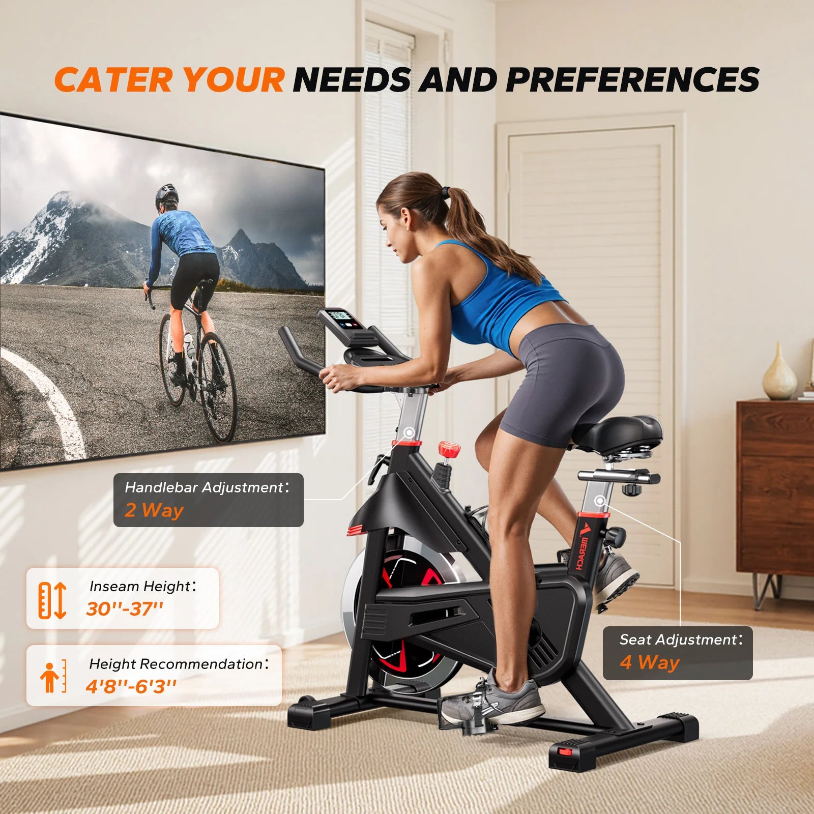 MERACH Exercise Bike S38 Indoor Cycling Magnetic Resistance