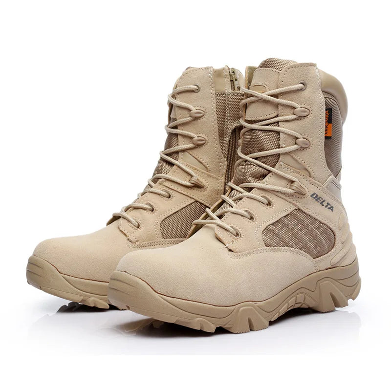 TaoBo High Top Men Tactical Boots Waterproof Hiking  Boot