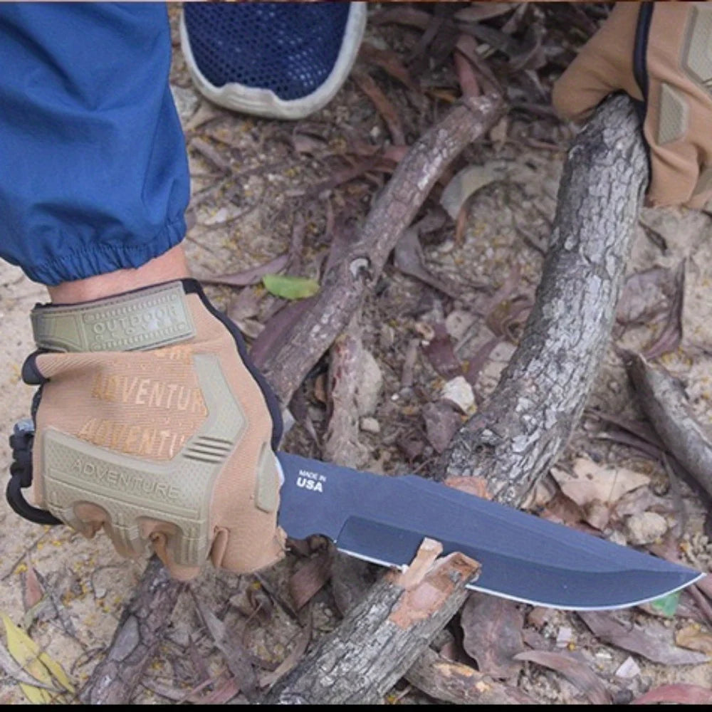 High-hardness Large Straight Knife Outdoor Camping Hiking