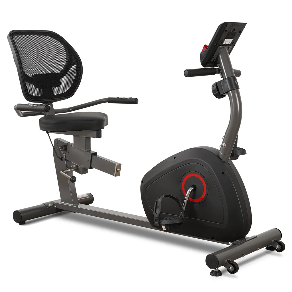 Recumbent Exercise Bike Comfortable Seat Heart Rate Handle