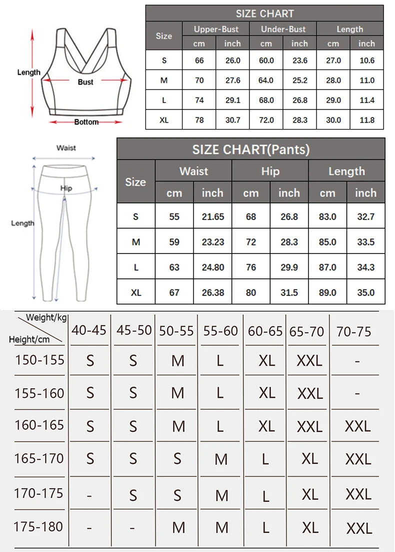 Women Solid Color Gym Suit Two Pieces