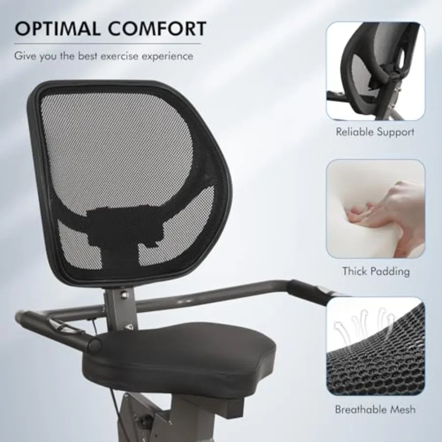 Recumbent Exercise Bike 8-Level Resistance