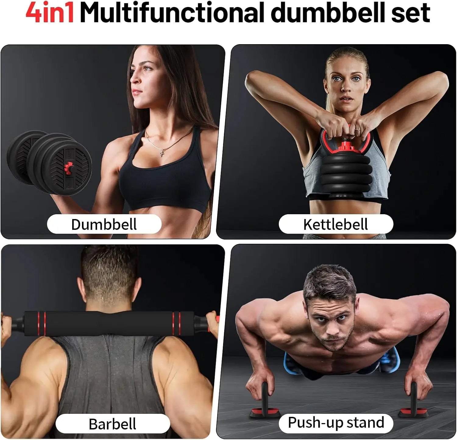 Adjustable Dumbbell Set 20-80lbs,