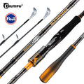 BIUTIFU 2-Tip Fuji Guide Spinning Casting Fishing Rod Baitcasting Pole for Bass Pike 7-80g Lure