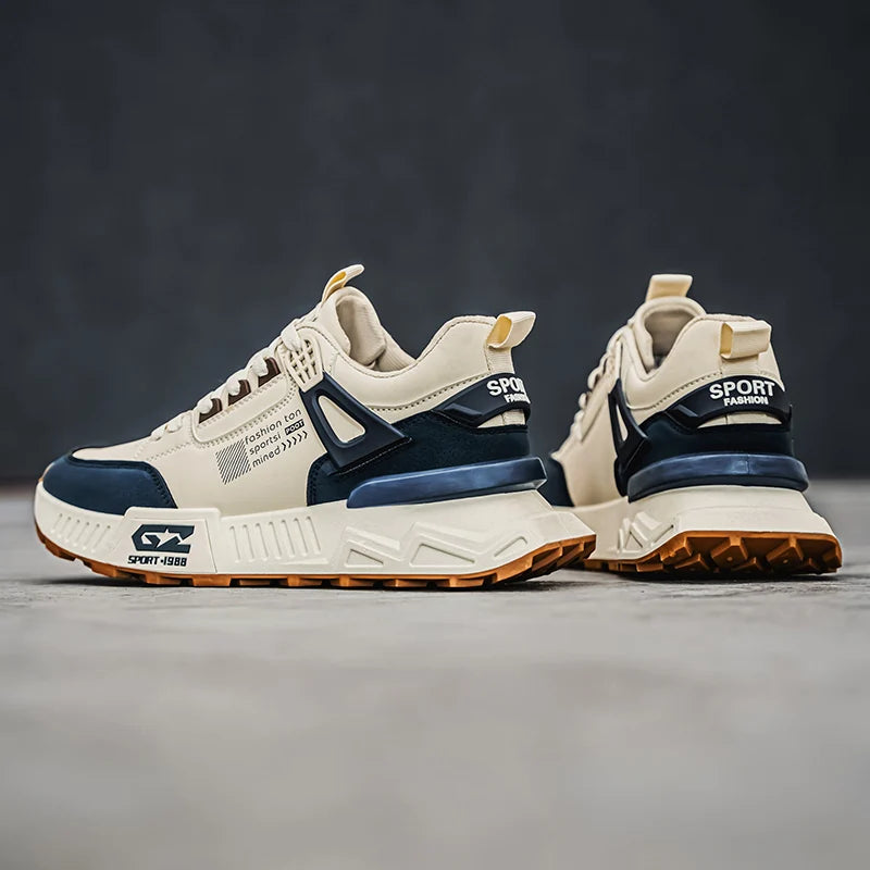 men's casual sports shoes, thick-soled running shoes