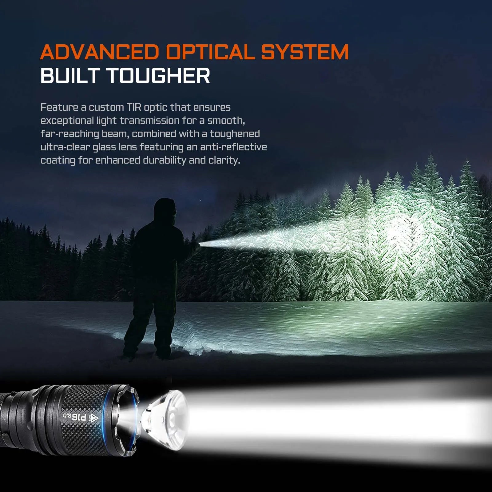 ACEBEAM Tactical Flashlight P16 2.0  Rechargeable Powerful LED