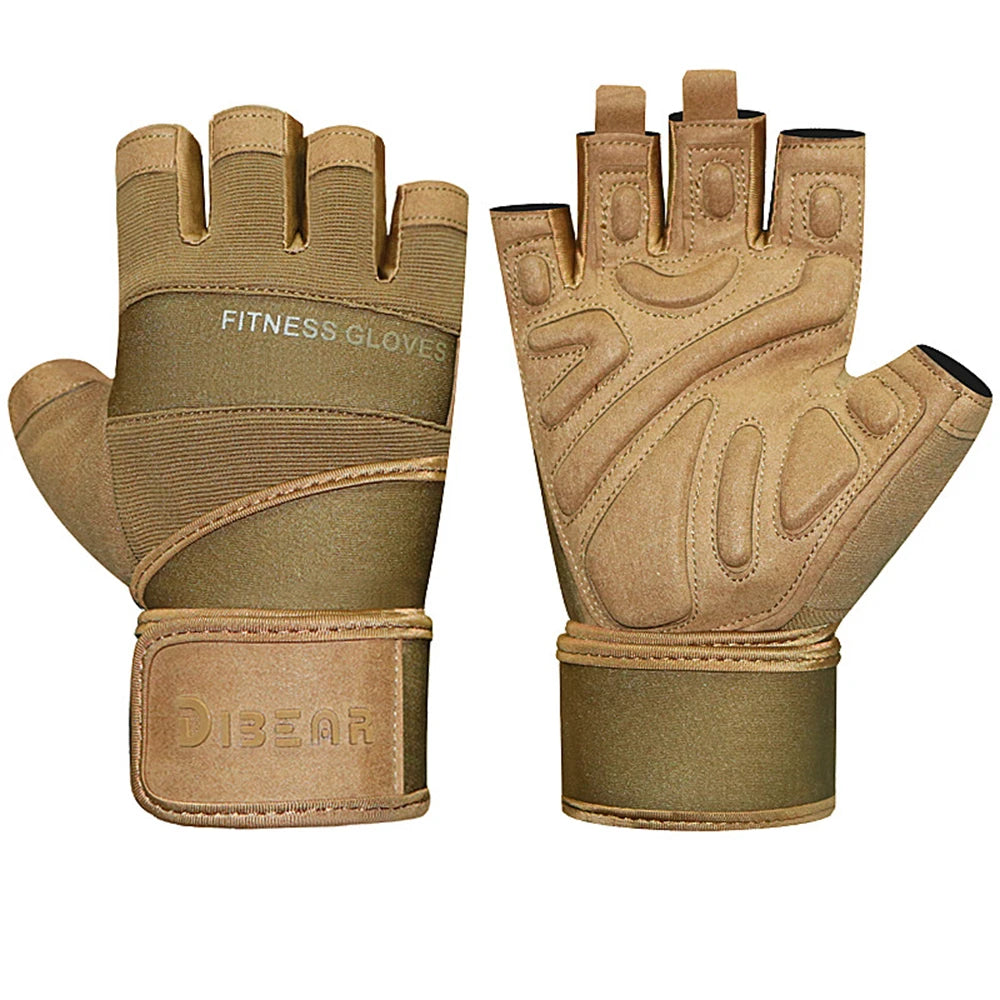 Bodybuilding Gym Gloves Weightlifting Dumbbell Kettlebell Pull Ups