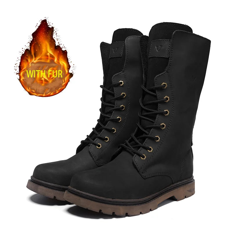 Leather Men's Hiking boots waterproof