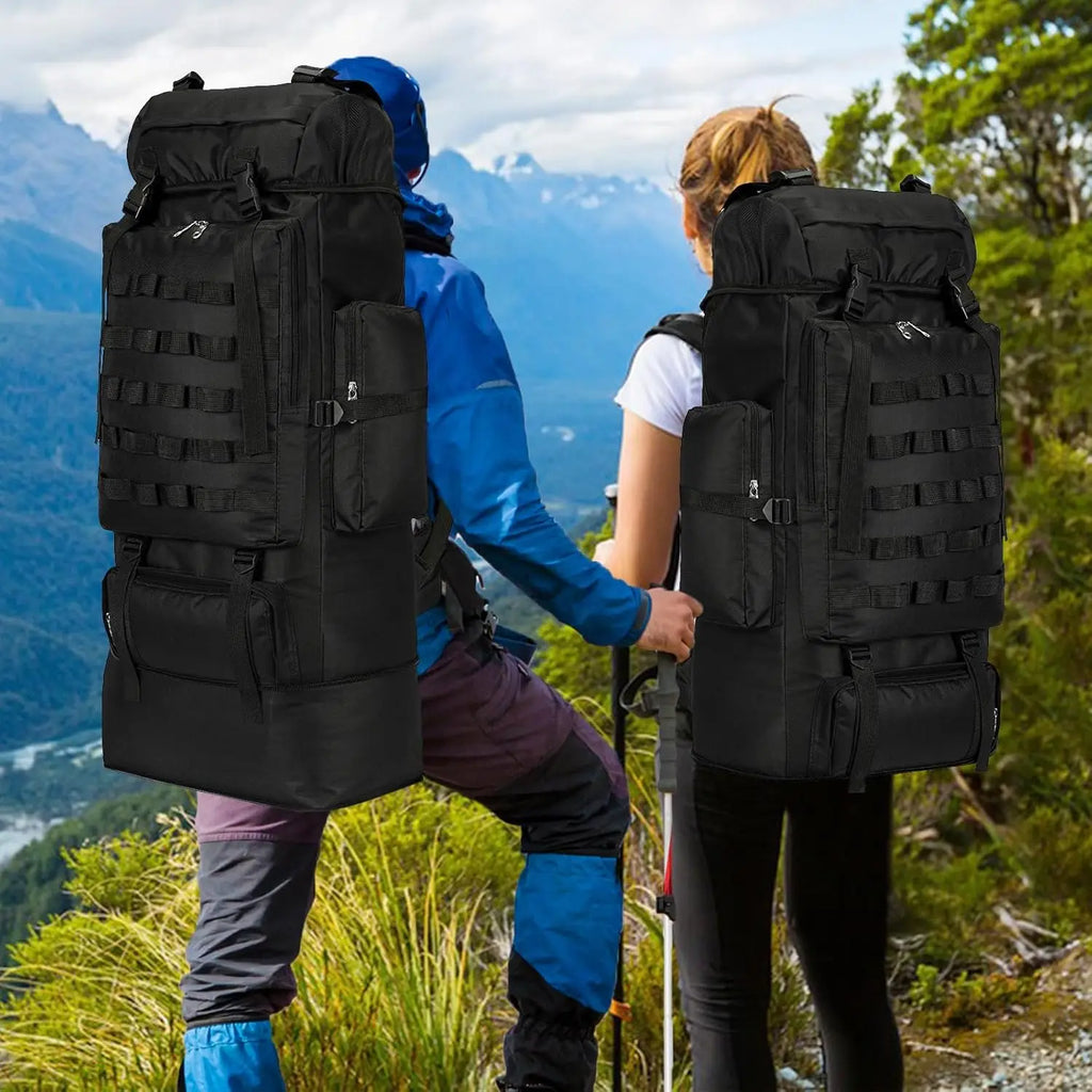70L/100L Large Waterproof Hiking Backpack with Rain Cover