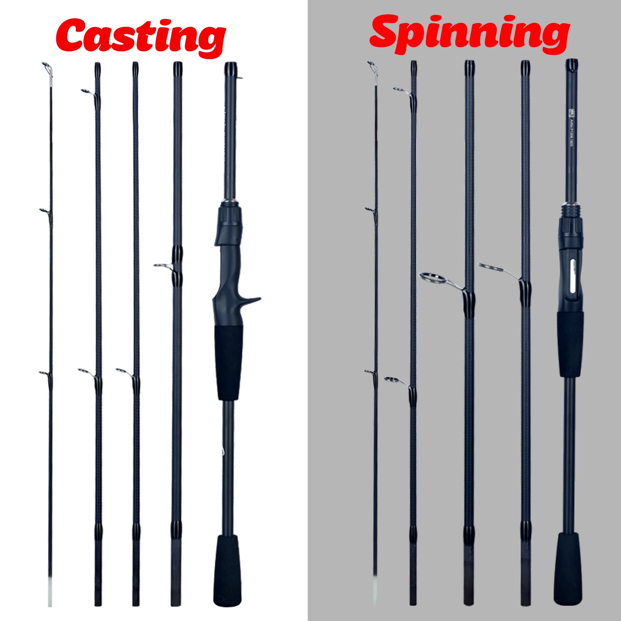 PHISHGER Spinning Baitcasting Travel Carbon For Fishing Rods Casting Weight 5-30g M Fast Ultralight Lure Trout Pole