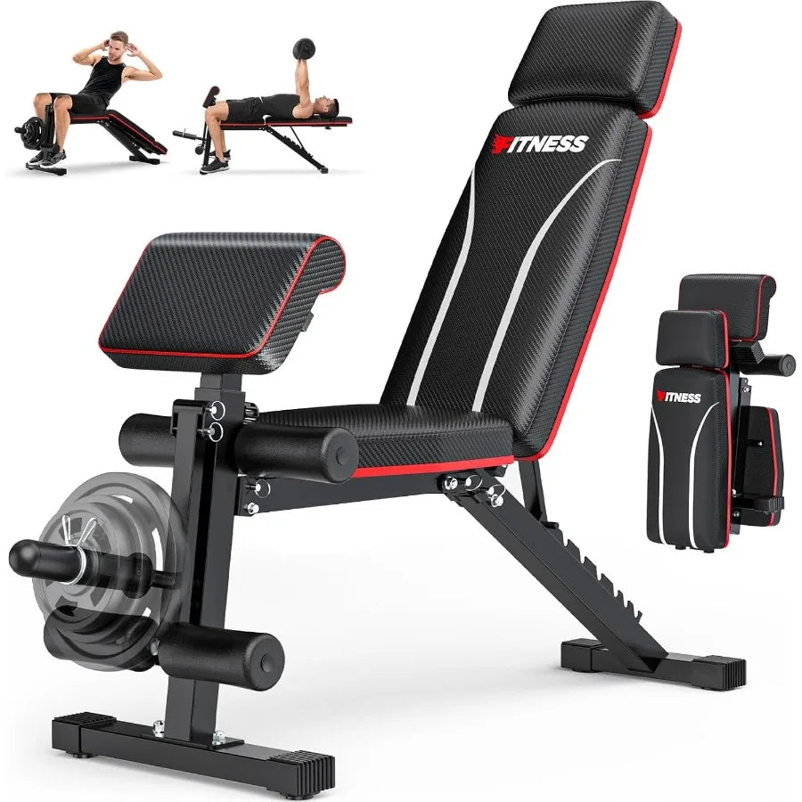 Foldable Workout Bench Adjustable Weight Bench