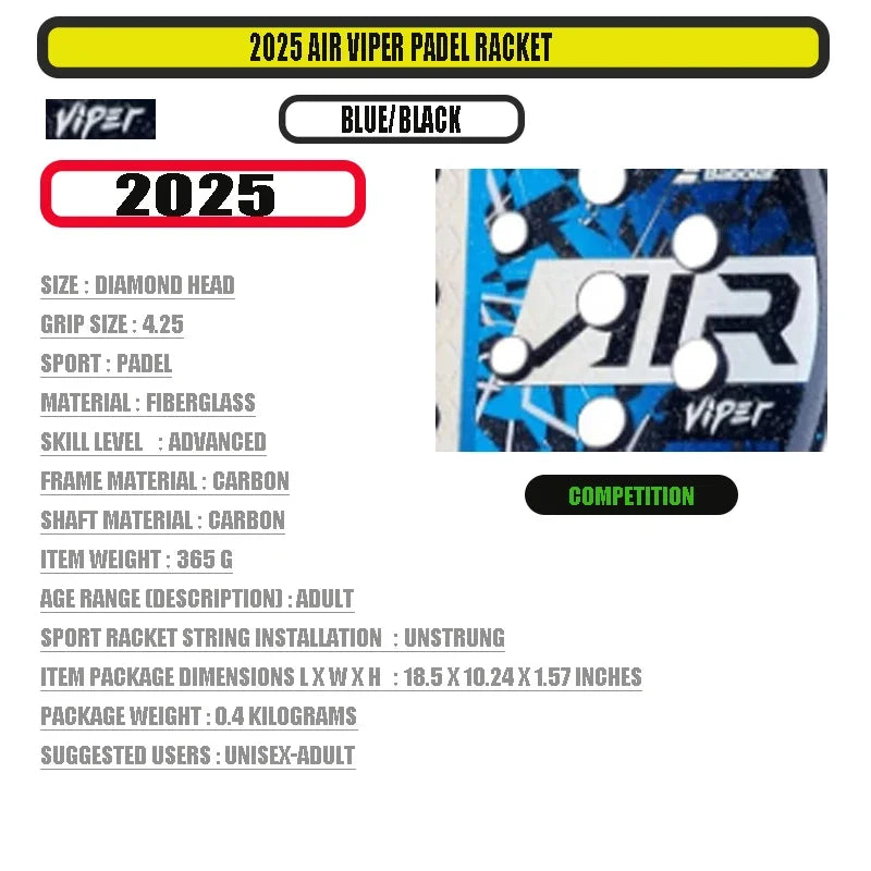 2025 High Quality Professional Paddle Tennis Rackets Soft Face Carbon Fiber