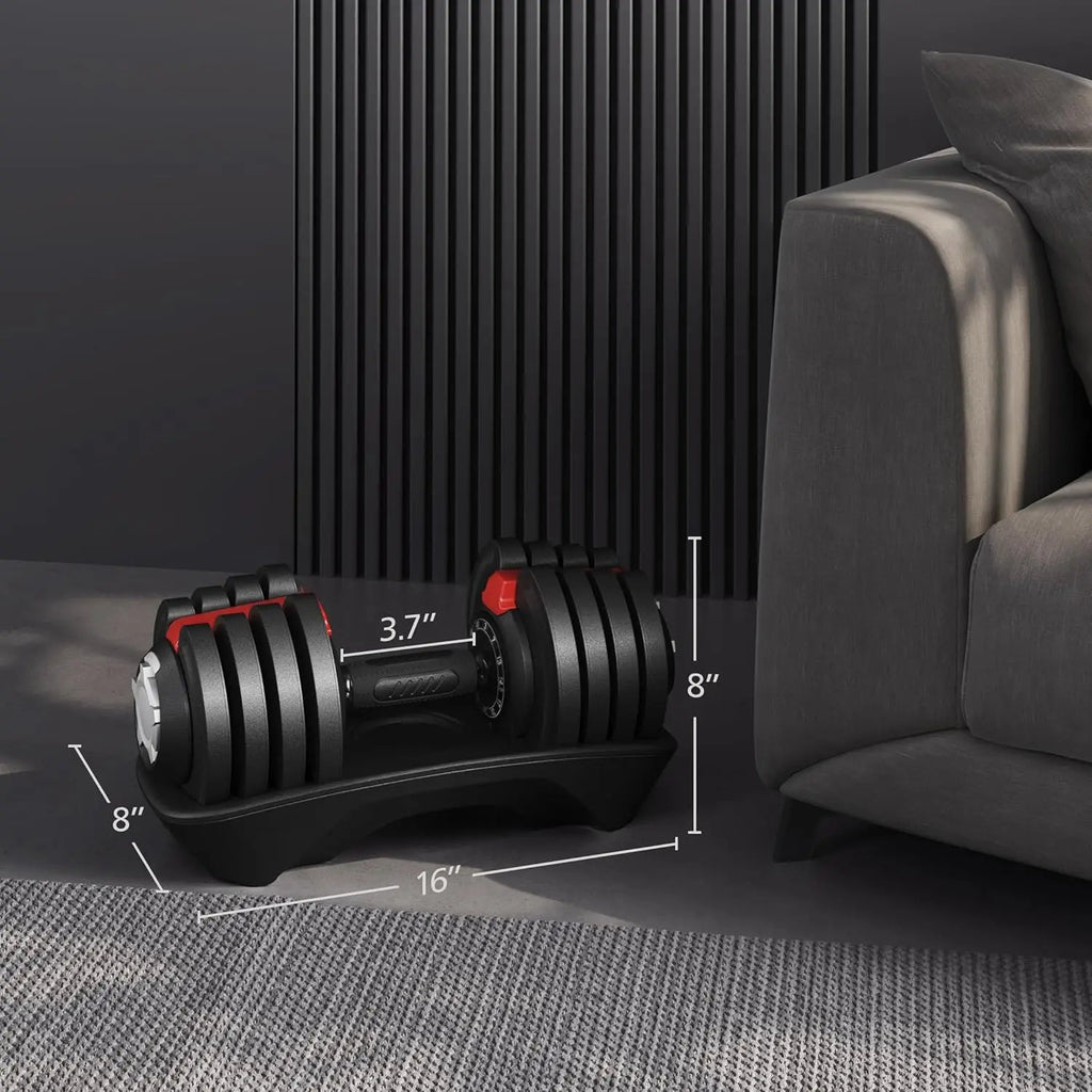 Adjustable Dumbbell Set 28-90LBS with Anti-Slip Handle