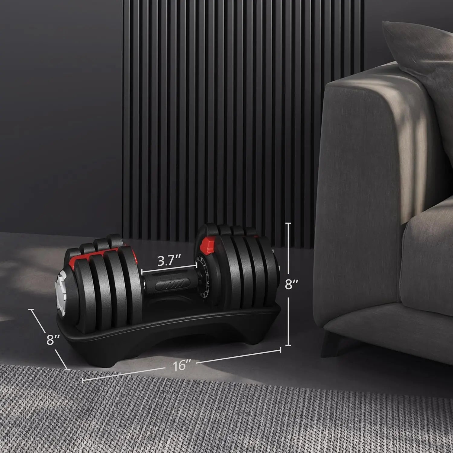 Adjustable Dumbbell Set 28-90LBS with Anti-Slip Handle
