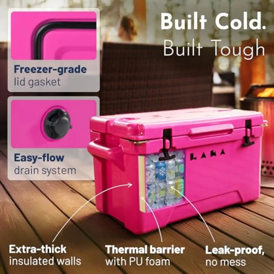45 Quart Rotomolded Hard Cooler Holds 36 Cans/45 lb Ice Up to 10 Days Cold