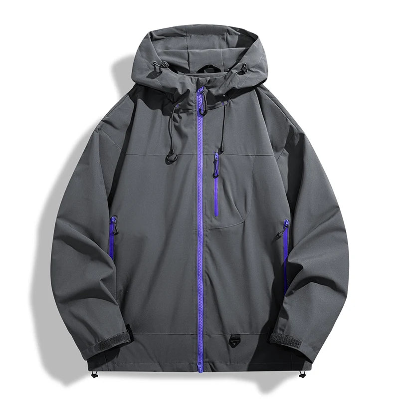 Men Women Waterproof Hiking Jacket Windbreaker Rain Coat