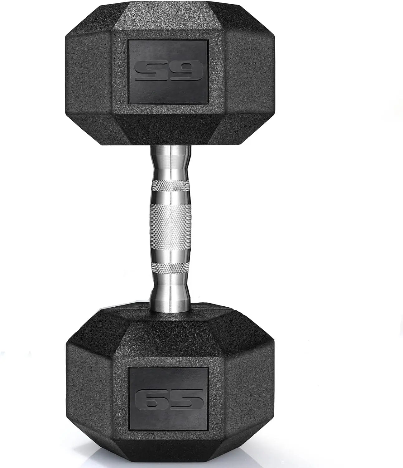 Rubber Hex Dumbbell Hand Weight, 30-75LB Dumbbells