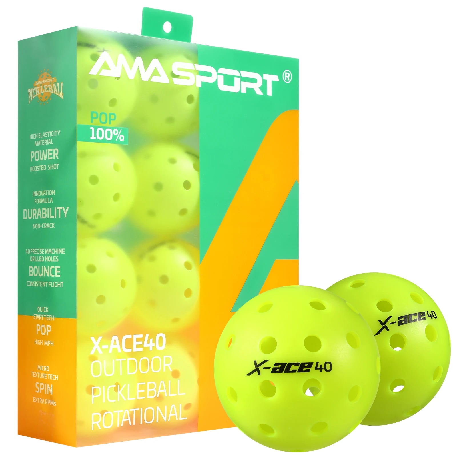 Pickleball Balls, USAPA Approved-High Bounce True Flight