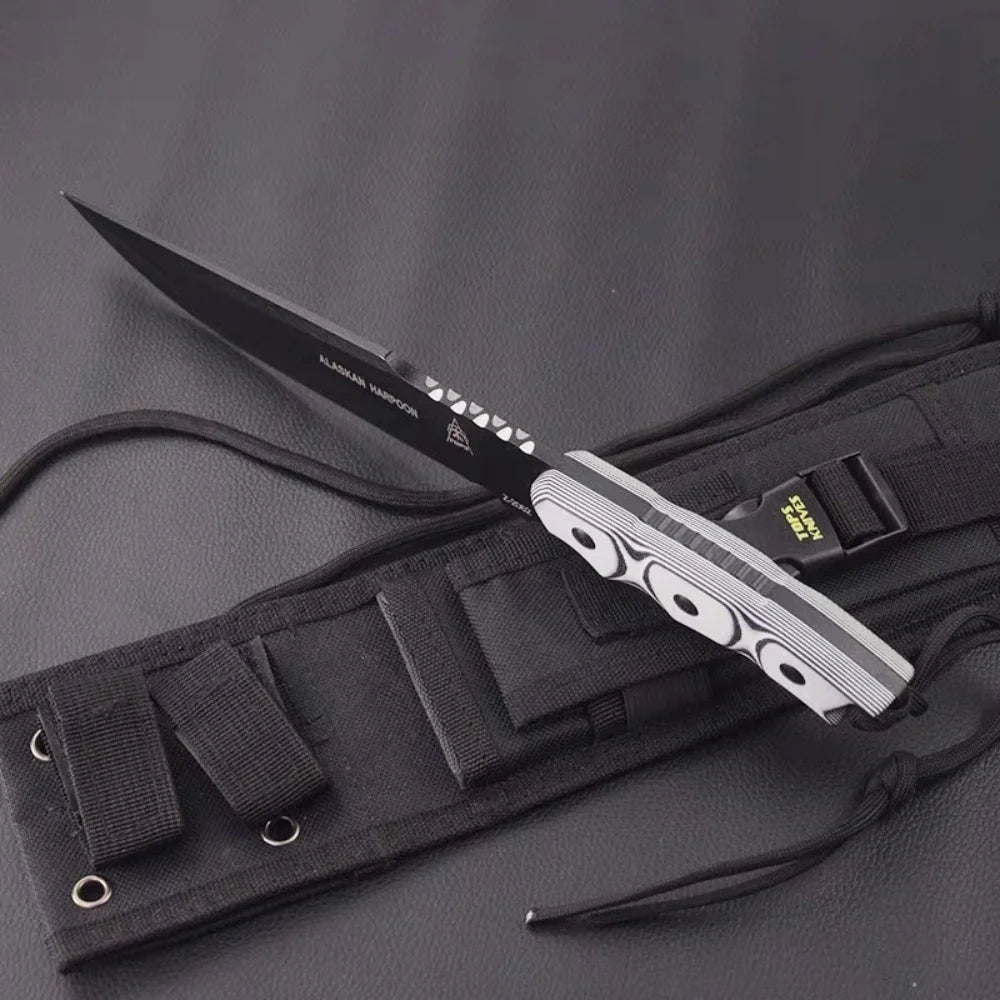 High-hardness Large Straight Knife Outdoor Camping Hiking
