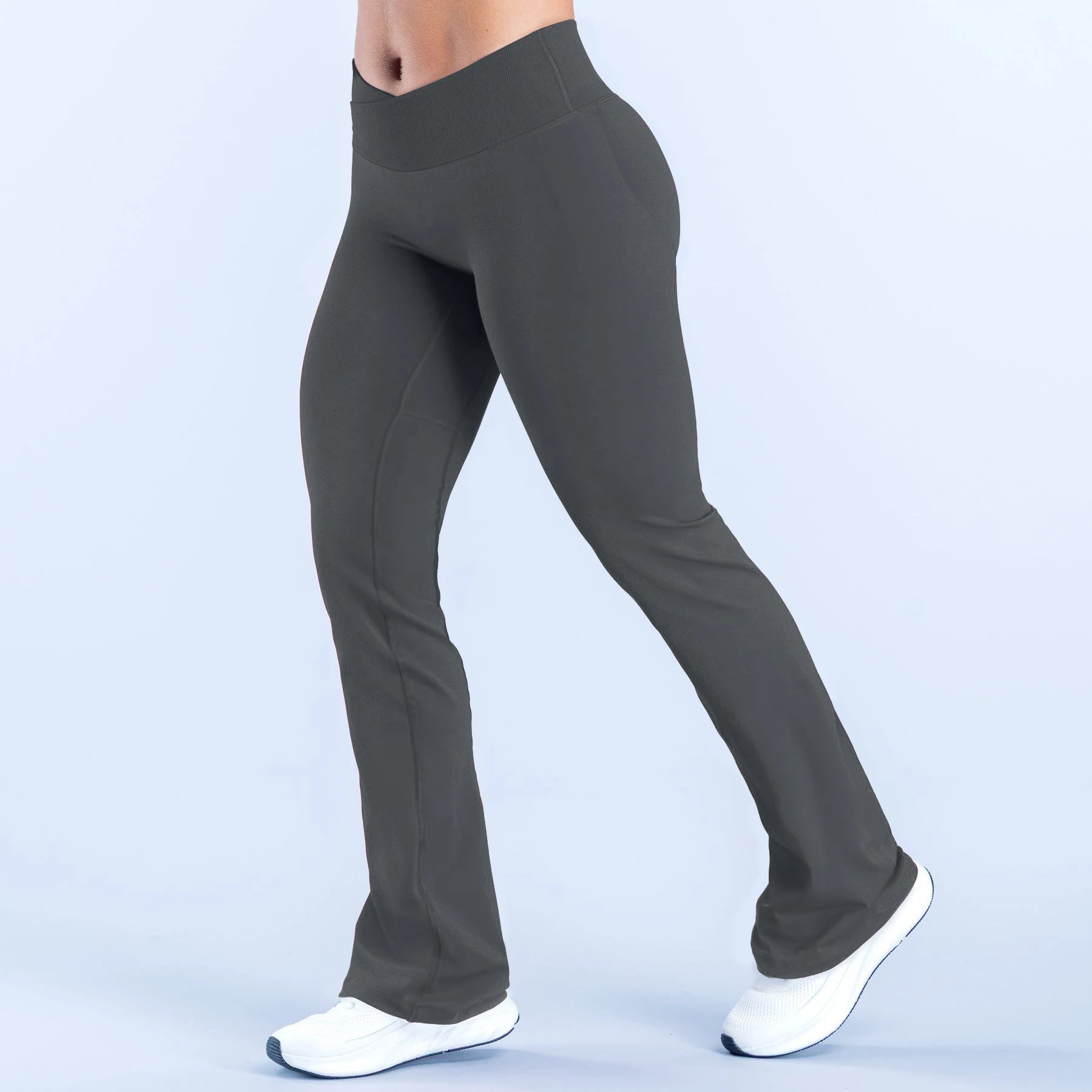 Yoga flared pants Waist cross Seamless Leggings