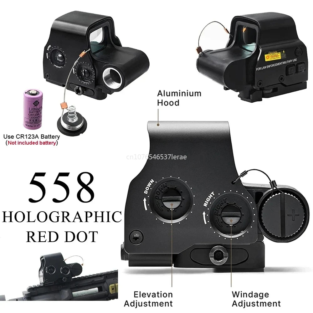 EOTECH 558 Holographic Collimator Red Dot Sight G43/G33 3X G45 5X Magnifier