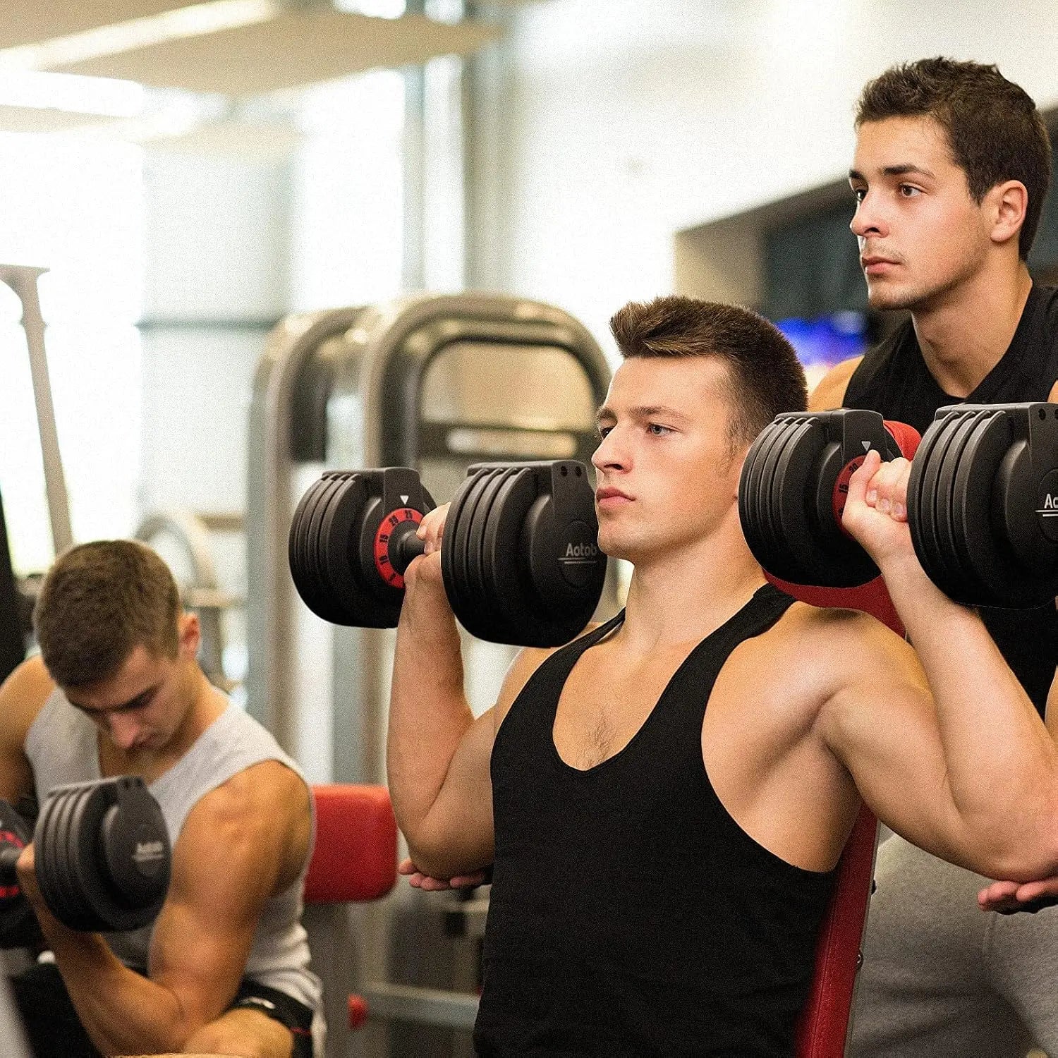 Adjustable Dumbbell Set 25/55 LBS, Quick Turn Handle