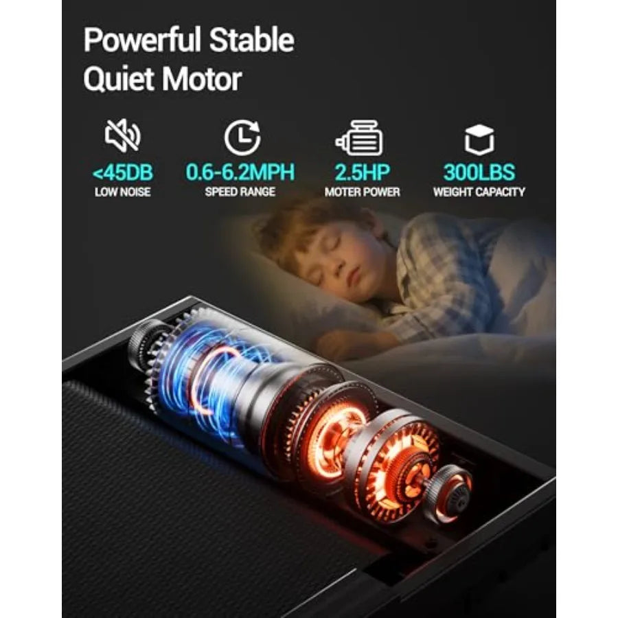 3-in-1 Quiet Portable Folding Walking Pad Treadmill with Handles 2.5HP 12 Incline 330LBS Weight Capacity