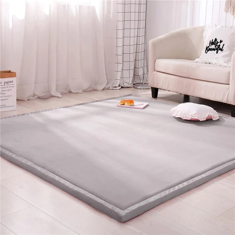 1pc Japanese Tatami Rug, Coral Velvet