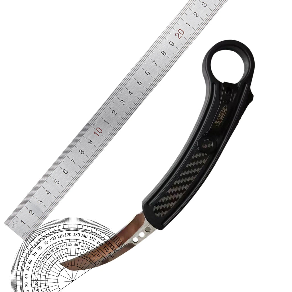 Pocket Knife 440C Steel Blade Aluminum Handle Outdoor Tactical Camping