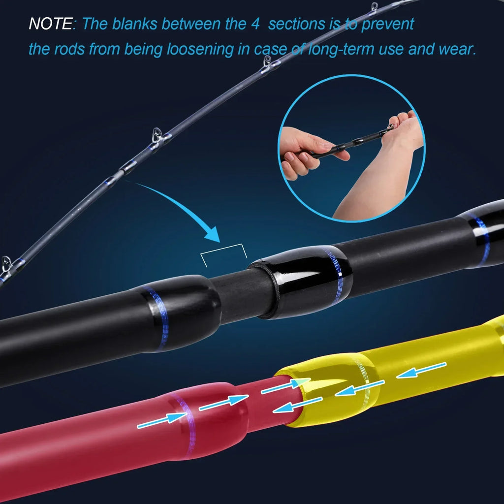 Sougayilang Fishing Rod Reel Combo 1.8/2.m Carbon Fiber Casting Rod and 8.0:1 High Speed Baitcasting Reel