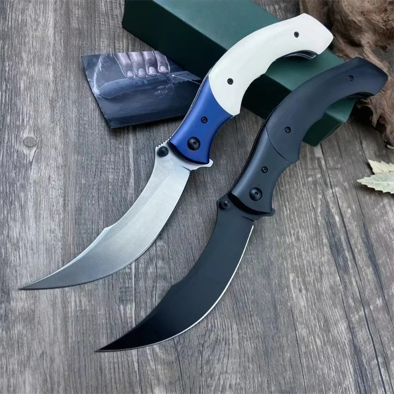 CR 7471 Folding Pocket Knife 8Cr13Mov Blade Resin/Wooden Handle