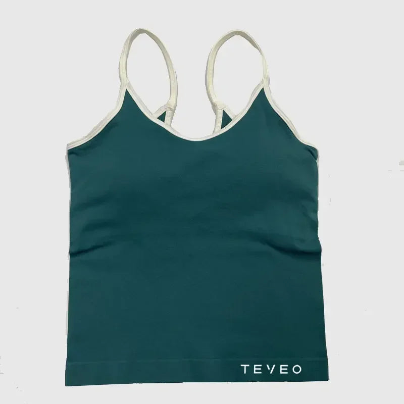 TEVEO Women's Sports Yoga Shorts Bra Set leggings