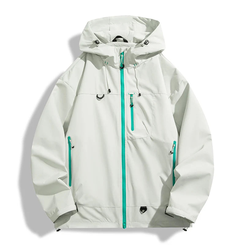 Men Women Waterproof Hiking Jacket Windbreaker Rain Coat