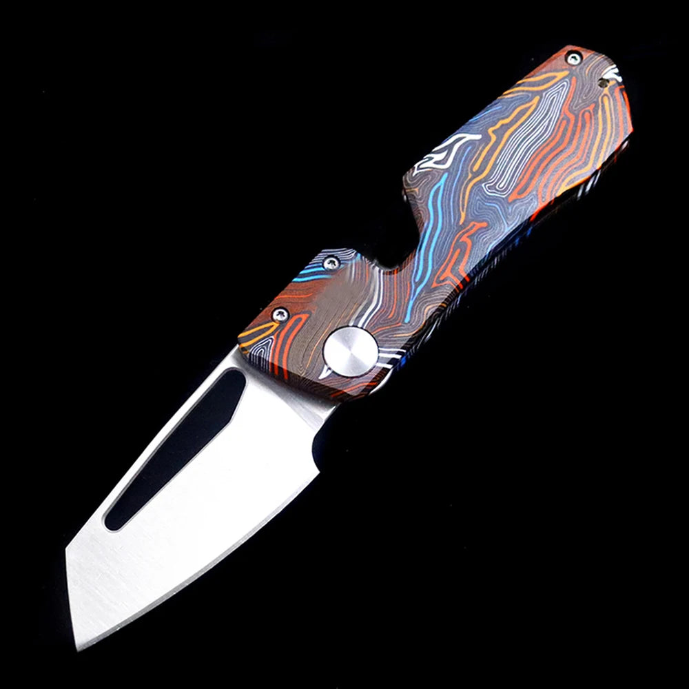 Winter blade Damascus G10 handle VG10 blade ceramic bearing folding knife