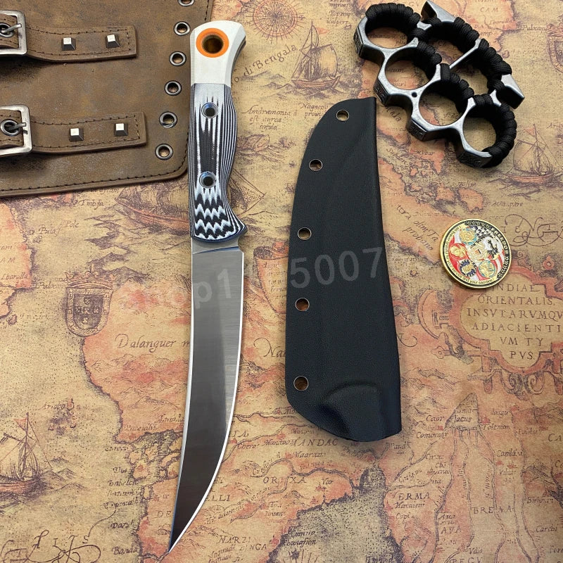 Meatcrafter 15500 High-Strength Large Straight Knife D2 Steel Blade