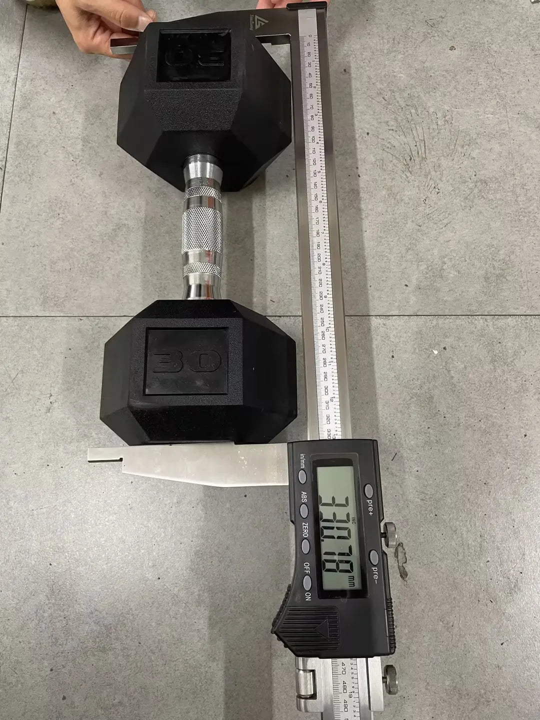 Rubber Hex Dumbbell Hand Weight, 30-75LB Dumbbells