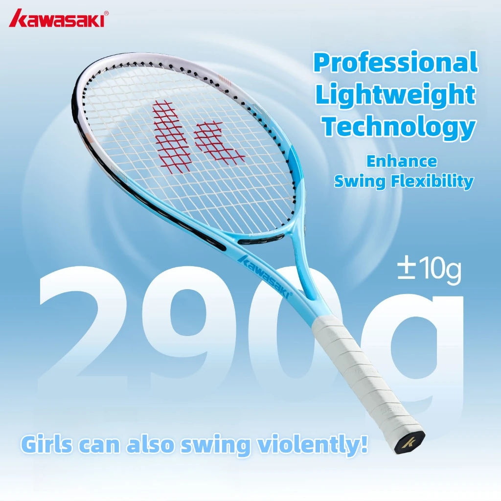Kawasaki Light Tennis Rackets Set Carbon Composite Racquet Set KD1&PD1  Men and Women Training Set