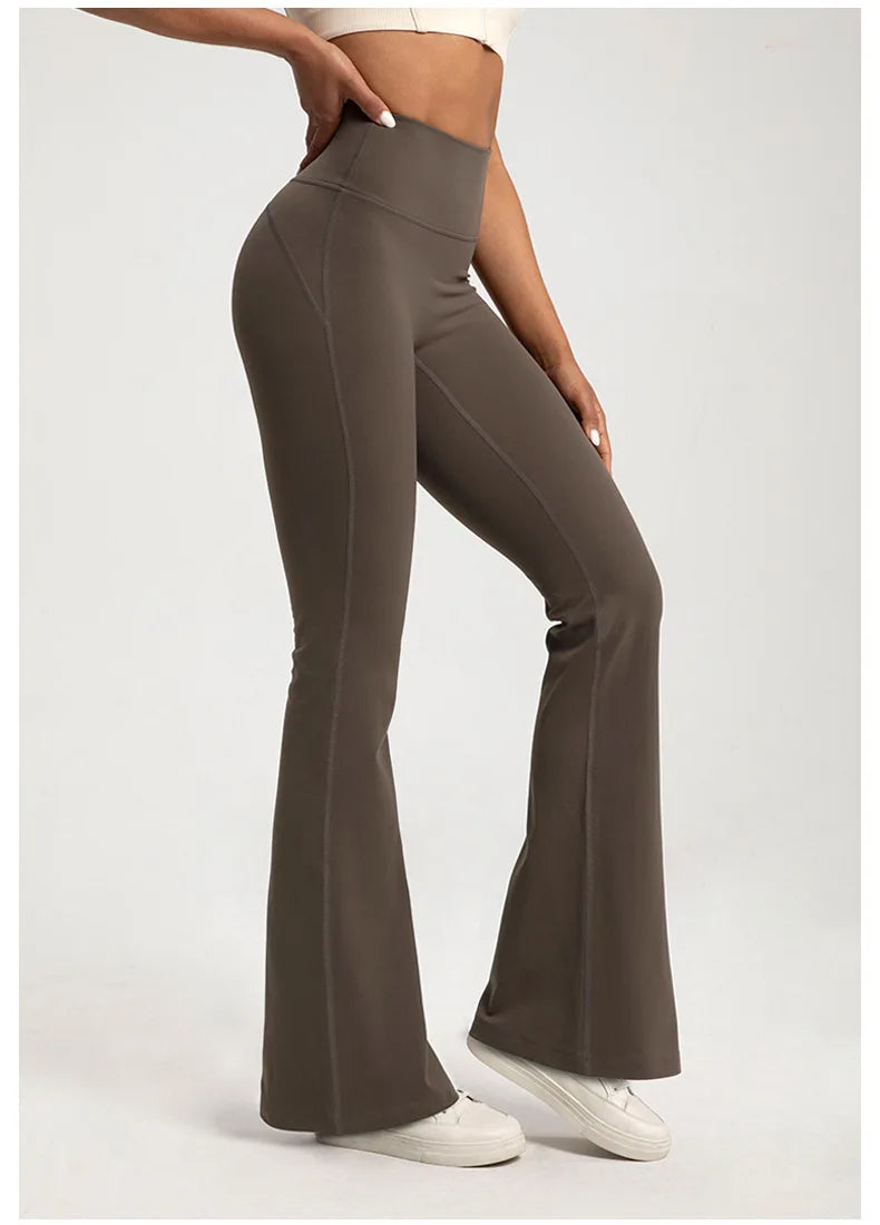 Elastic Bell Bottom Running Yoga Pants