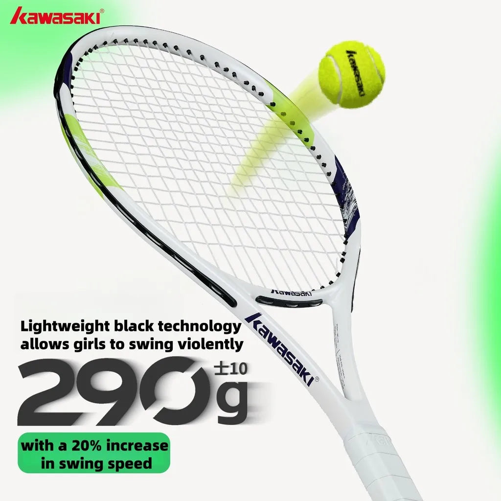 Kawasaki Light Tennis Rackets Set Carbon Composite Racquet Set KD1&PD1  Men and Women Training Set