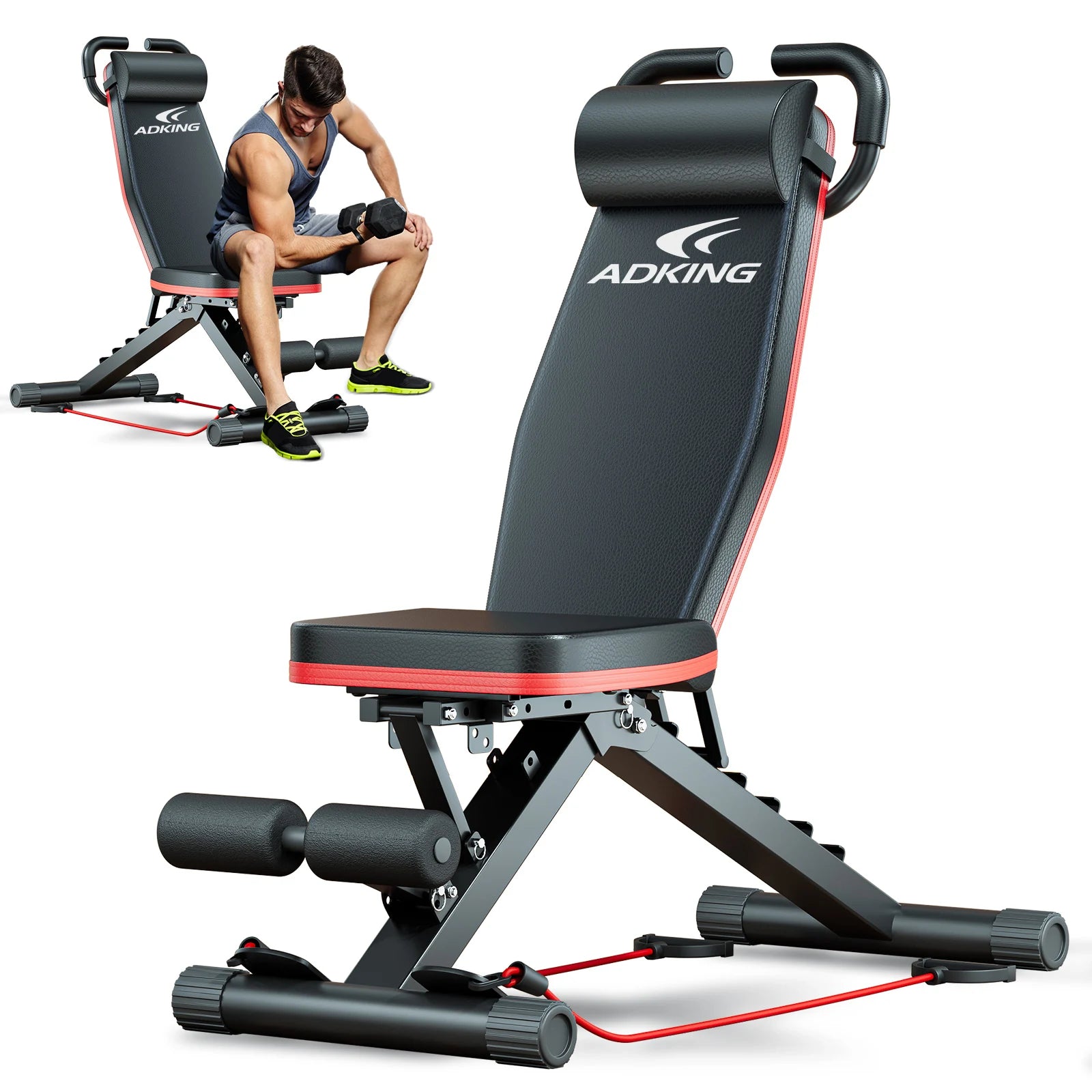 Weight Bench Foldable 14-in-1 Dumbbell Bench 1000 lbs Sit-up Assist