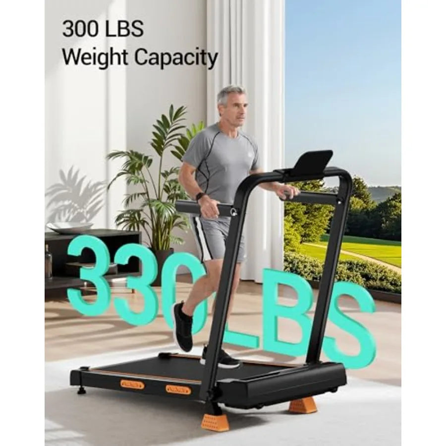 3-in-1 Quiet Portable Folding Walking Pad Treadmill with Handles 2.5HP 12 Incline 330LBS Weight Capacity